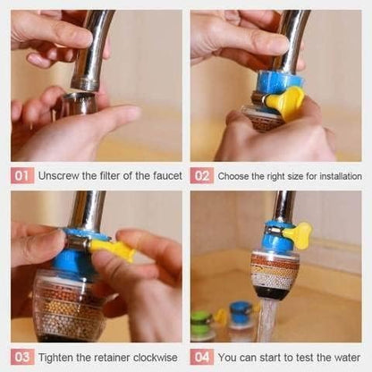 Carbon Faucet Water Filter – 6 Layer Universal Tap