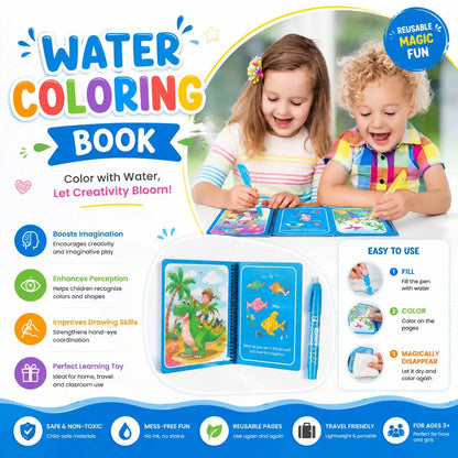 Sank Magic Practice Book for Kids — 4 Books + Magic Pen & 10 Ink Refills + FREE Water Drawing Book
