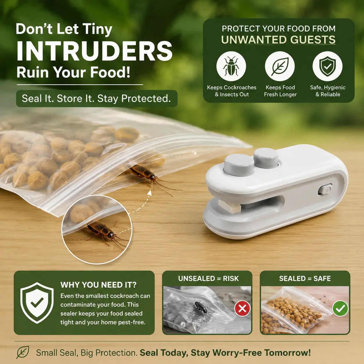 2-in-1 Mini Bag Sealer – USB Rechargeable