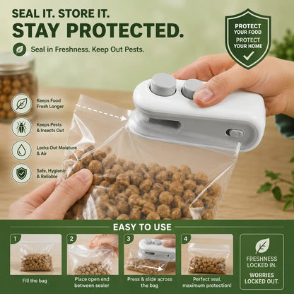 2-in-1 Mini Bag Sealer – USB Rechargeable