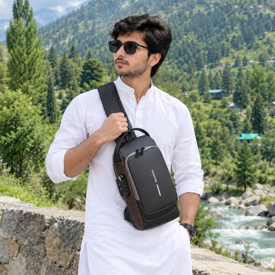 Sultaziq™ Premium Anti-Theft Crossbody Travel Backpack