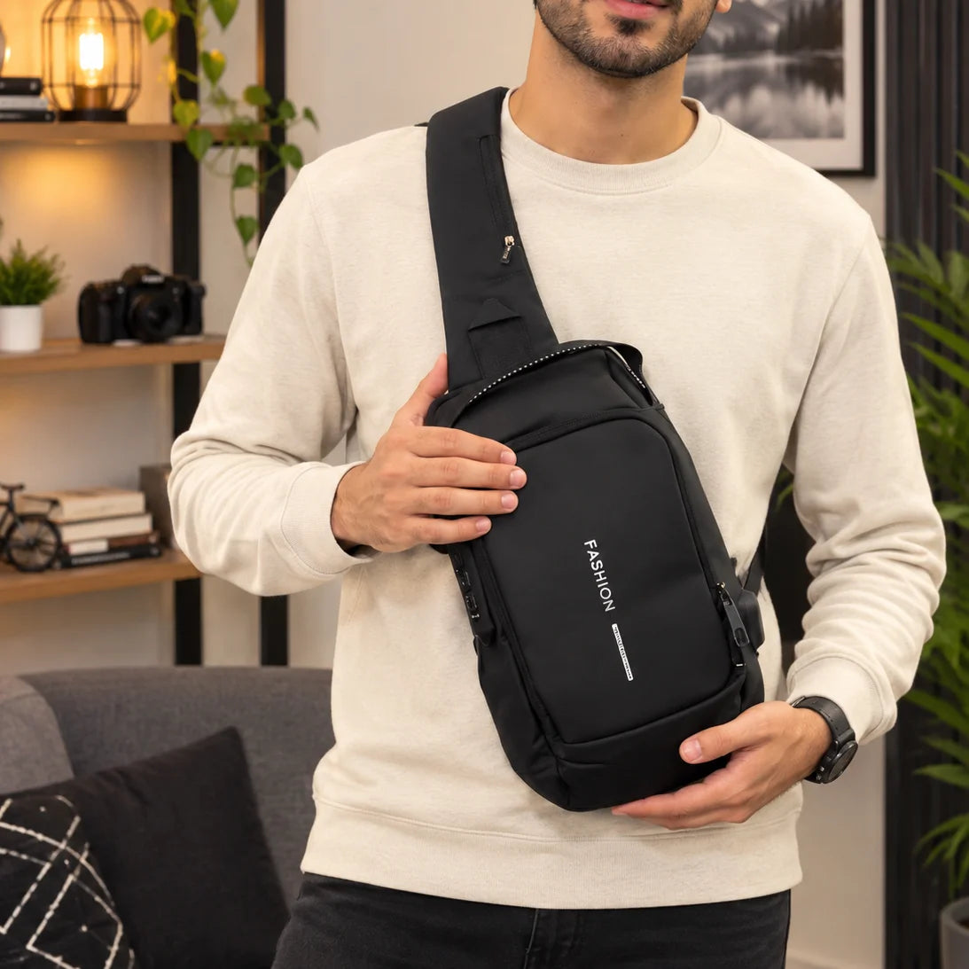 Sultaziq™ Premium Anti-Theft Crossbody Travel Backpack