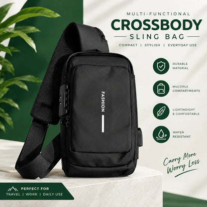 Sultaziq™ Premium Anti-Theft Crossbody Travel Backpack