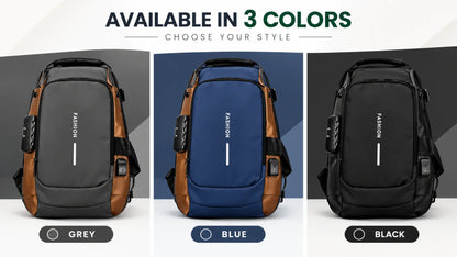 Sultaziq™ Premium Anti-Theft Crossbody Travel Backpack