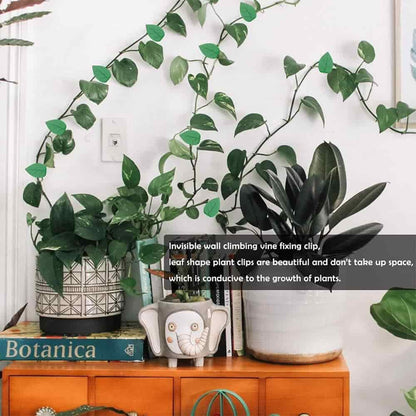 Leaf-Shaped Plant Climbing Wall Fixture Clips